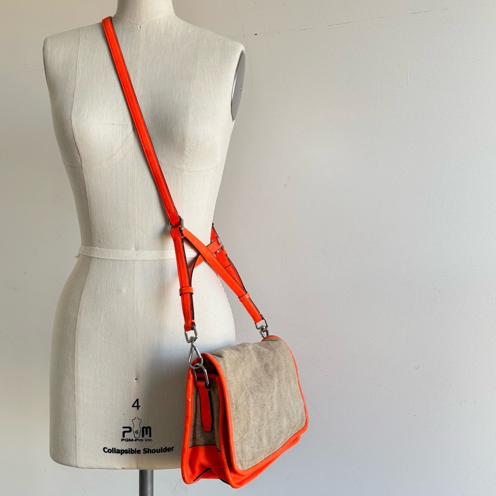 Theyskins Theory fluorescent orange leather